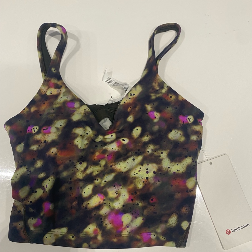 New Lululemon Vibrant Patterned Sports Bra